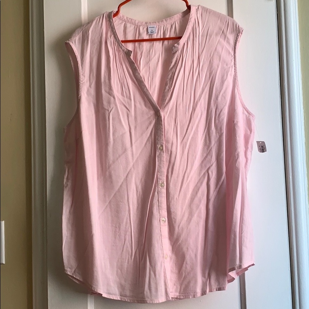 NWT Light, Blush Pink, Sleeveless Blouse XL